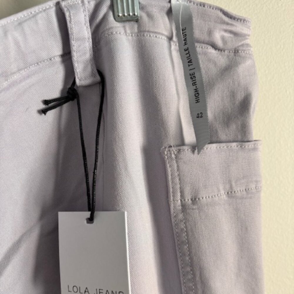 Lola Jeans - High-Rise Willow ML Cargo Pant | Misty Lilac NWT 42 - Picture 9 of 11